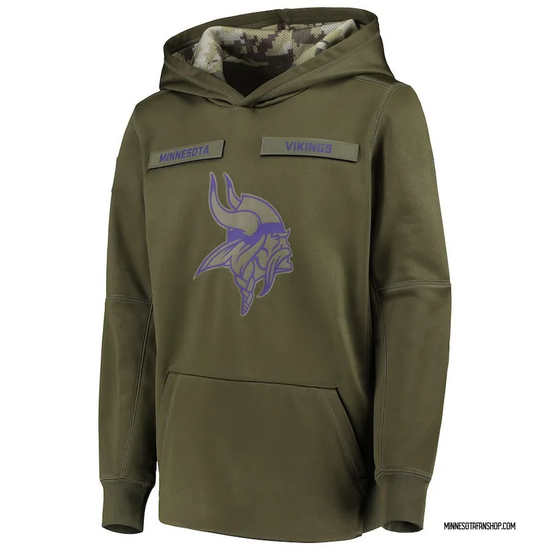 vikings salute to service hooded sweatshirt