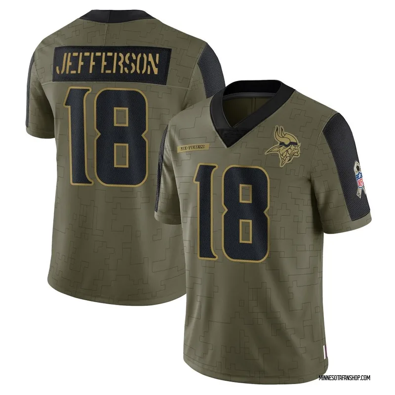 Justin Jefferson Vikings Men's White Jersey Trikots 