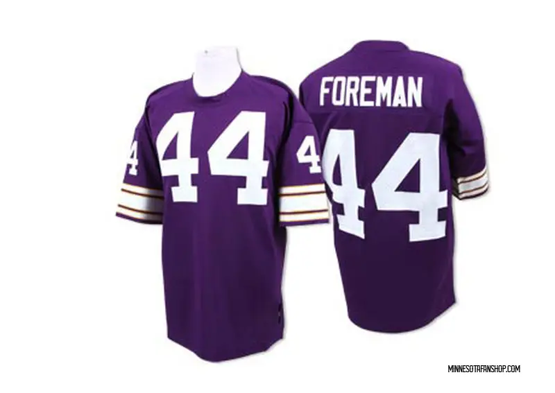 Purple Men's Chuck Foreman Minnesota Vikings Authentic Mitchell And Ness Team Color Throwback Jersey