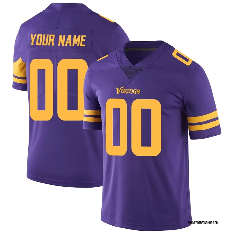 Purple Men's Custom Minnesota Vikings Limited Color Rush Jersey